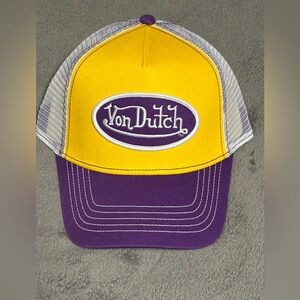 Von Dutch Yellow and Purple Cap